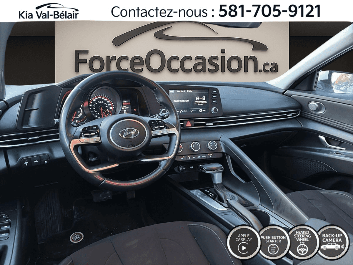 2023 Hyundai Elantra Preferred * Carplay * Bouton-Poussoir * Volant Chauff * - Image 6