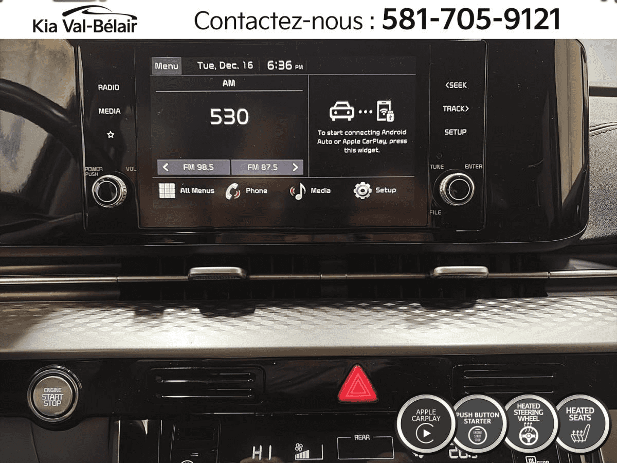 2024 Kia Carnival Lx *V6 *290Hp *Cruise *Caméra *Carplay *8Passagers - Image 16