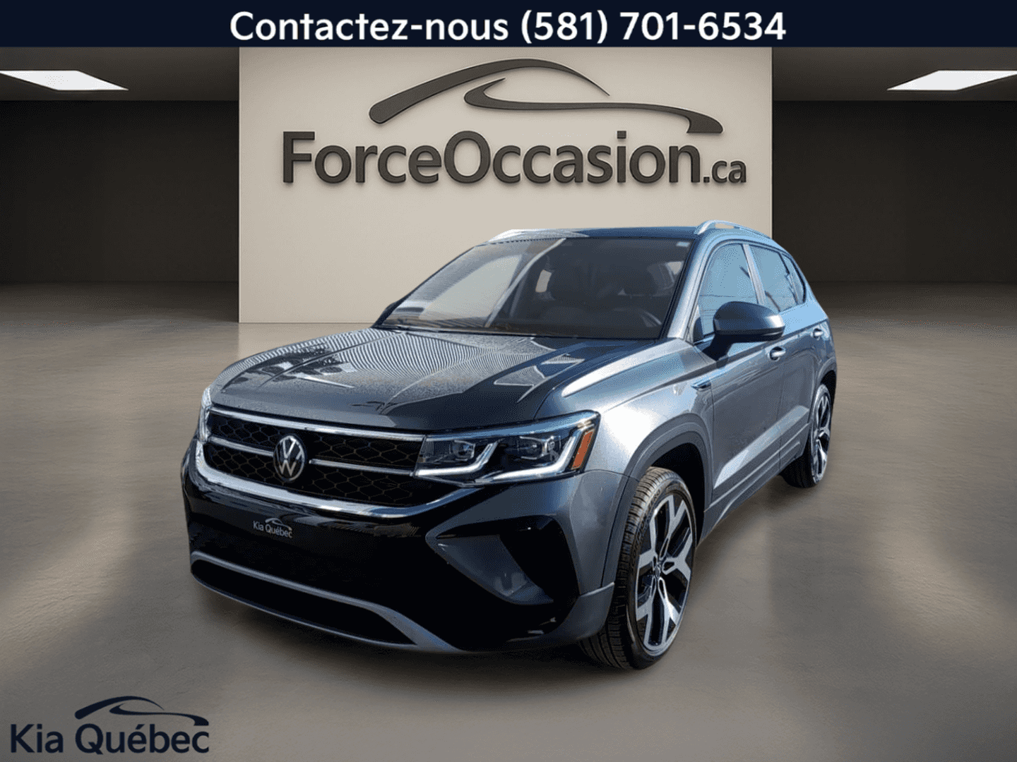 2023 Volkswagen Taos Highline Turbo *Awd *Bizone *Toit Pano *Cuir *Gps *Carplay - Image 1