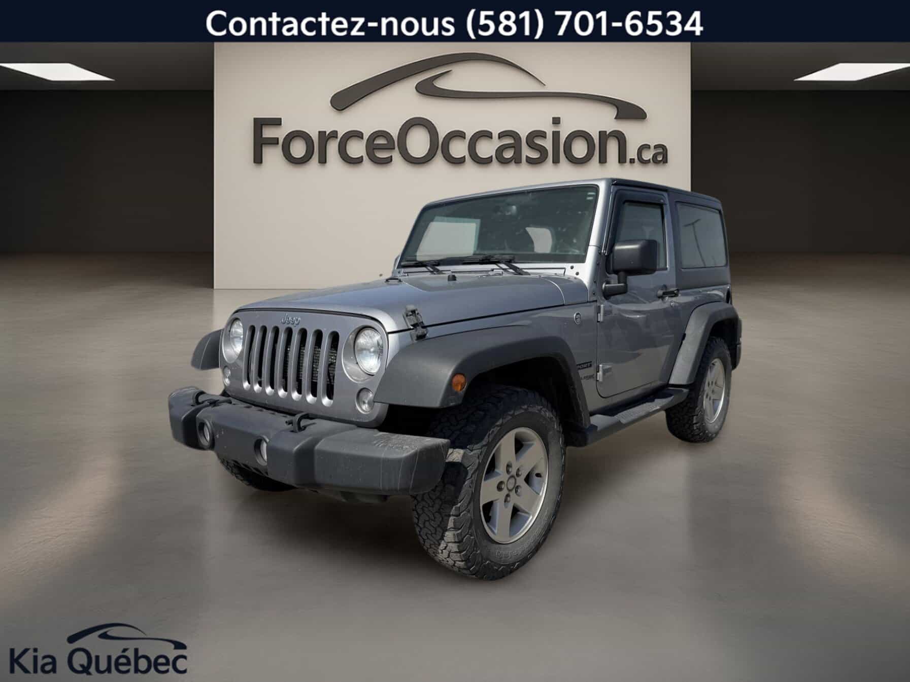 Image 1 Jeep Wrangler Sport 4X4 *V6 *Toit Rigide Convertbile *Écran Tactile 2018