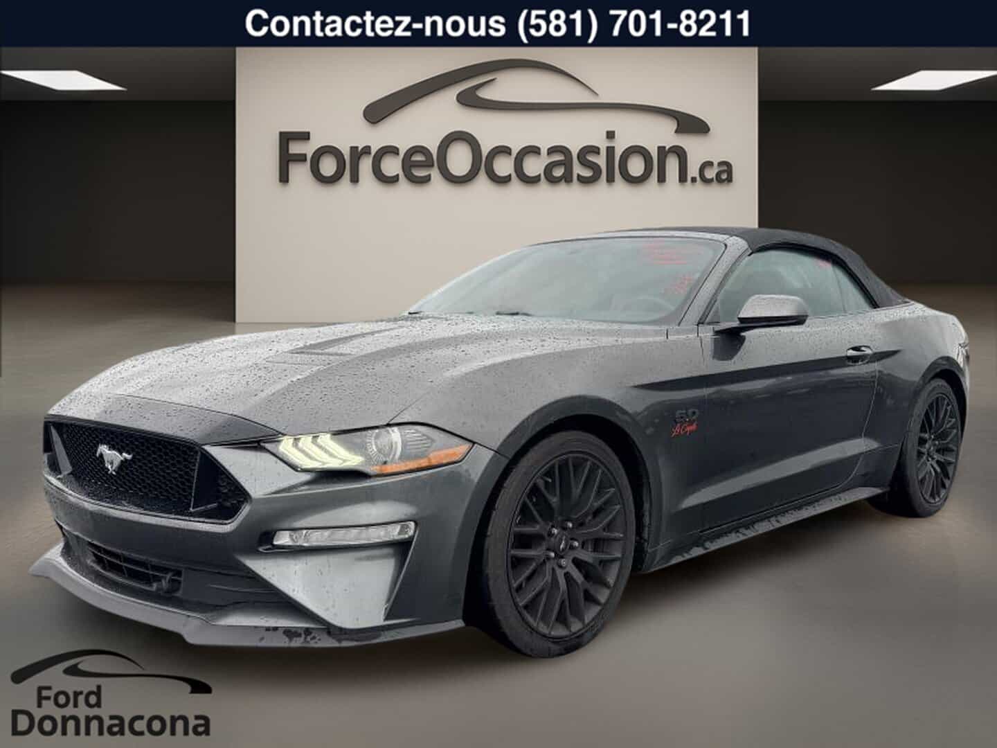 Image 1 Ford Mustang Gt Premium - Bancs Ventilés - Intérieur Rouge En Cuir - V8 5,0L - Convertible - 2019