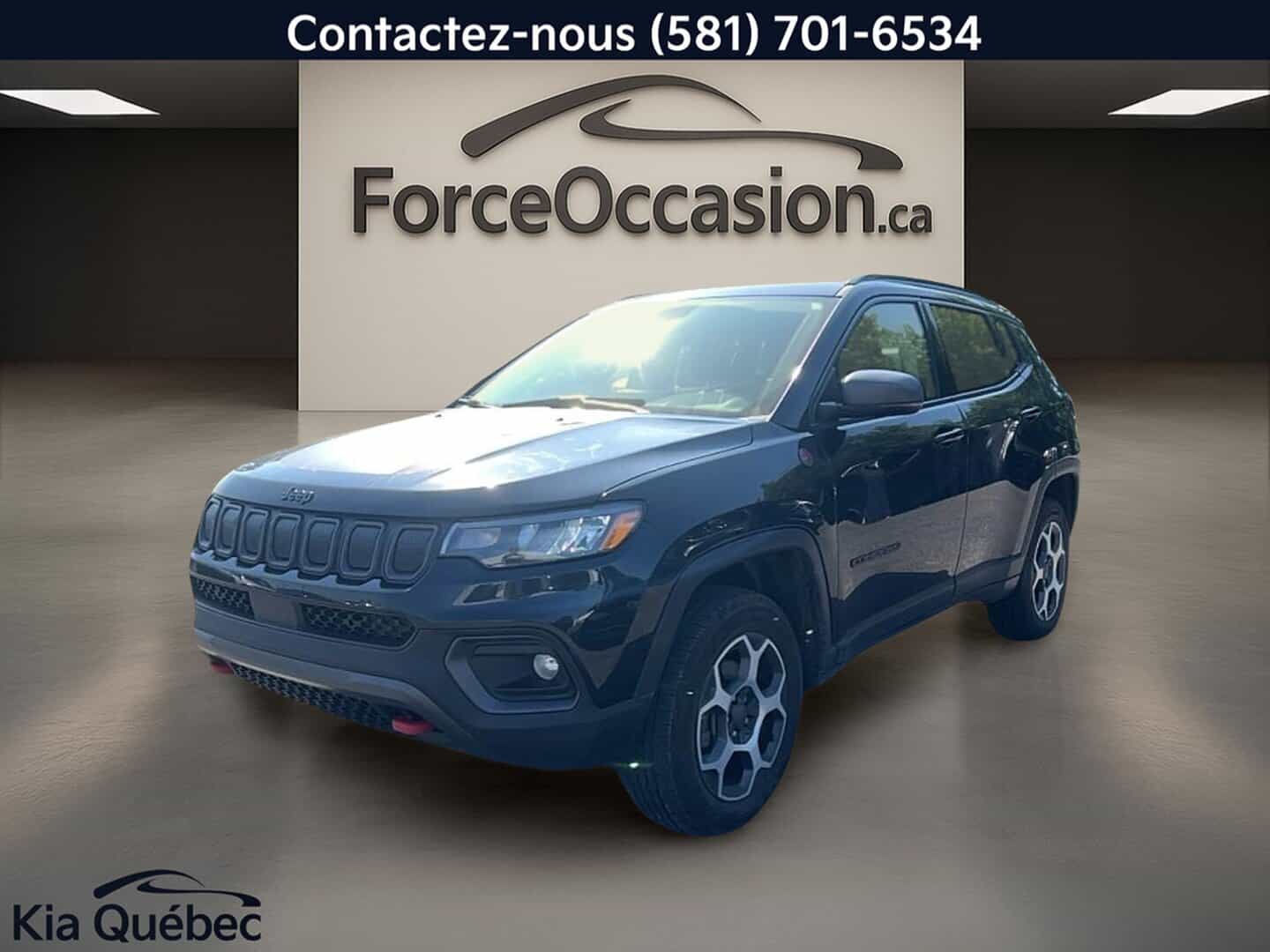 2022 Jeep Compass Trailhawk *CUIR *TOIT *CAMERA *CARPLAY *VOLANT/SIÈGES CHAUFFANTS - Image 1