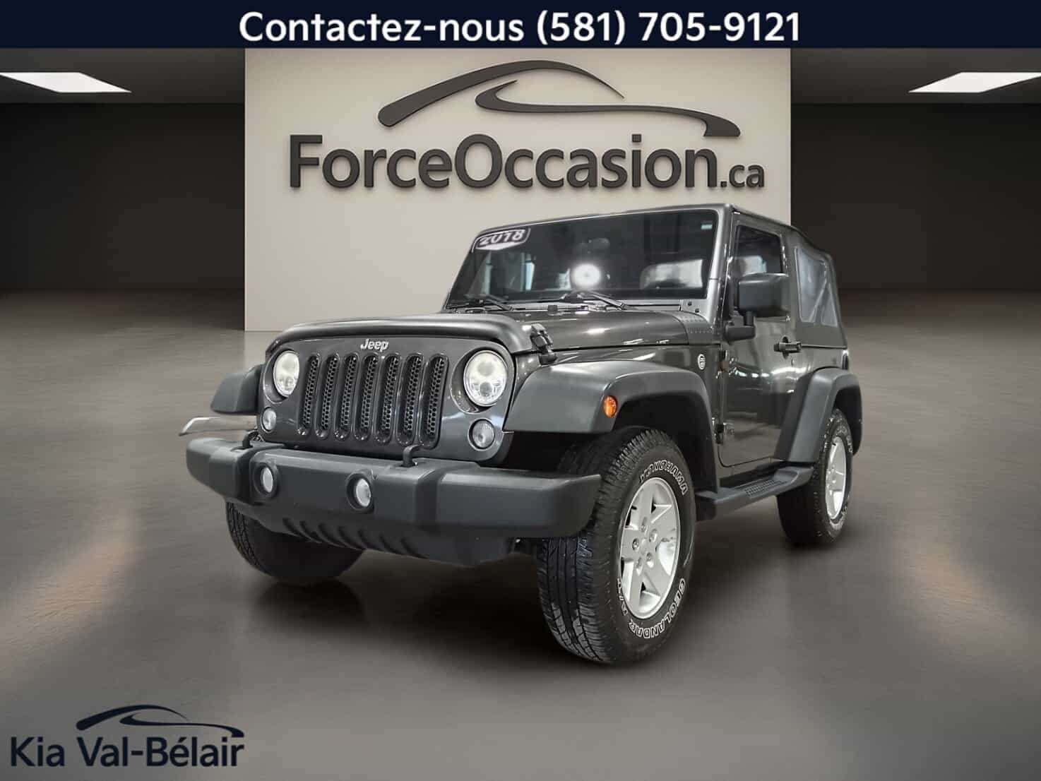 2018 Jeep Wrangler Sport * 4X4 * V6 * Cruise * Radio * A/C * Bluetooth * - Image 1