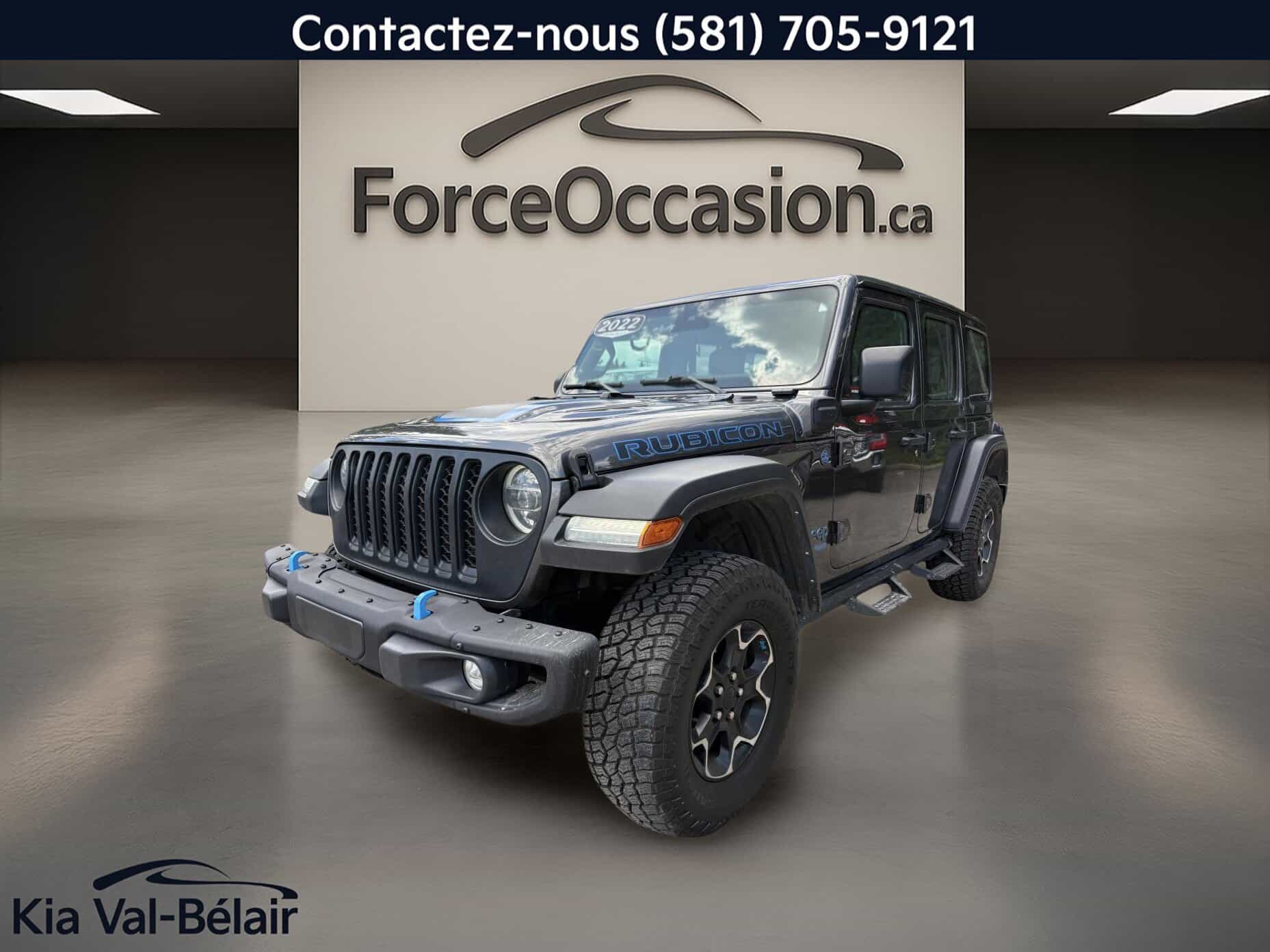 Image 1 Jeep Wrangler 4XE Unlimited Rubicon * 4X4 * Cuir * Gps * Bi-Zone * Volant Chauff * 2022